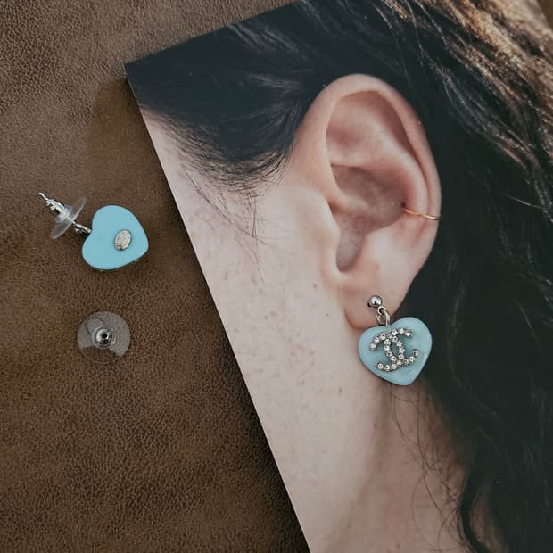 샤넬 정품 빈티지 업사이클링 귀걸이 925실버