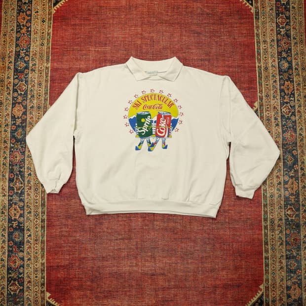 90s 빈티지 카라 스웻 코카콜라 프린팅 판매