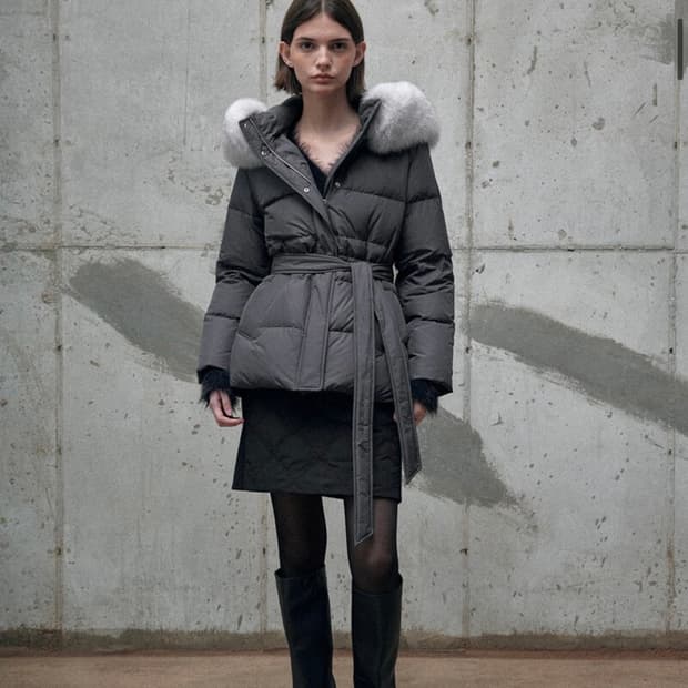 하시에 패딩 차콜 S