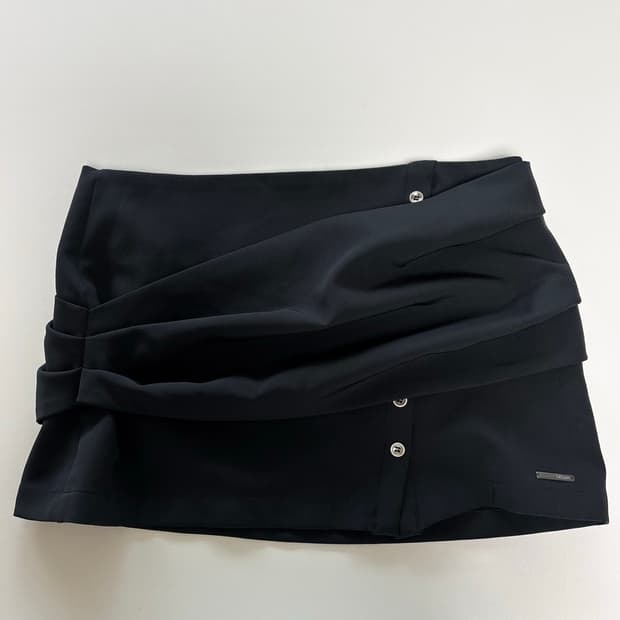 Misekiseoul Draped shirt skirt pants SET