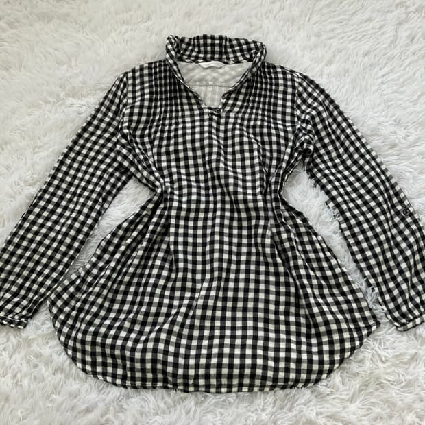 빈티지 모리 체크 블라우스 951 y2k 스트릿 갸루 펑키 일본빈티지