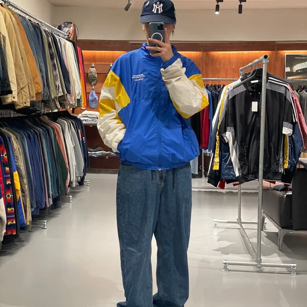 빈티지 패턴 바람막이 자켓  