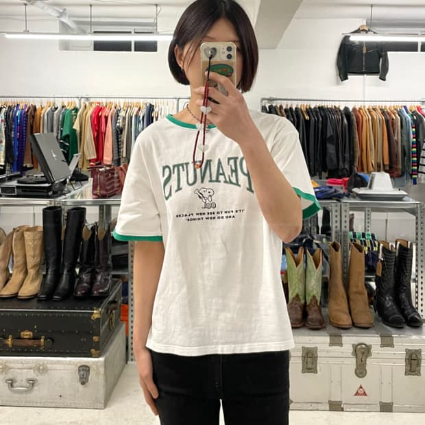 PEANUTS snoopy ringer t-shirts 스누피 링거티
