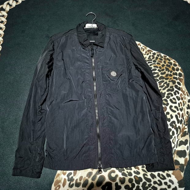 스톤 아일랜드 나일론 텔라 TC 오버셔츠 자켓 블랙 L 정품