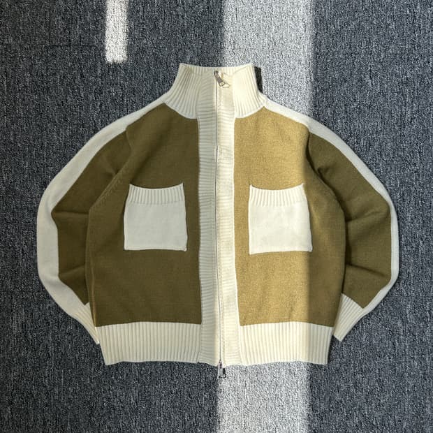 빈티지 투웨이 포켓 니트 집업 