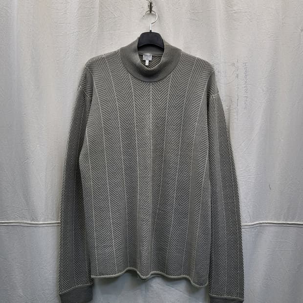 아르마니 콜레지오니 헤링본 패턴 니트