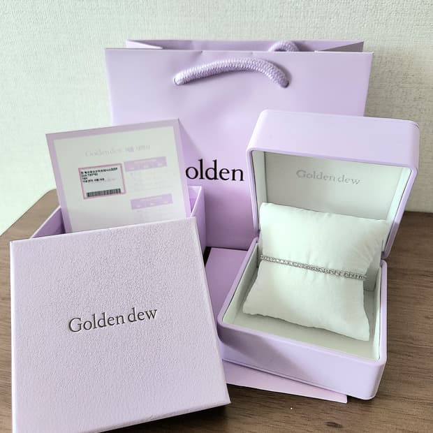 [S+급]골든듀 투오브하트테니스뉴2 5P 팔찌 다이아몬드팔찌 테니스팔찌