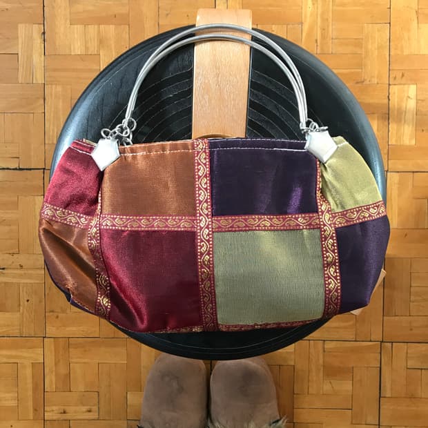 vintage patch shoulder bag