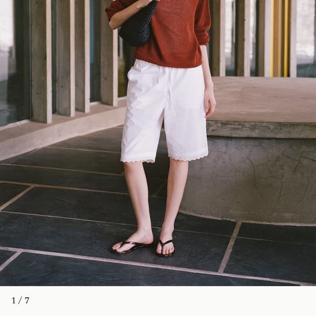 나띵리튼 Miette eyelet shorts (White)