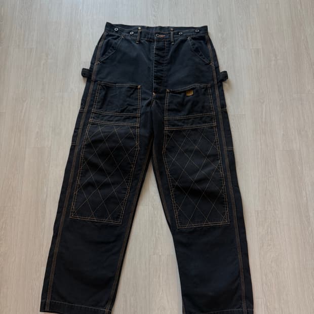 (3사이즈) 캐피탈 럼버팬츠 블랙