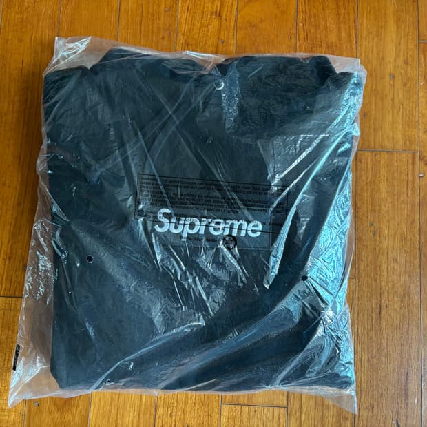 [M]16FW 슈프림 박스로고 후드 검흰