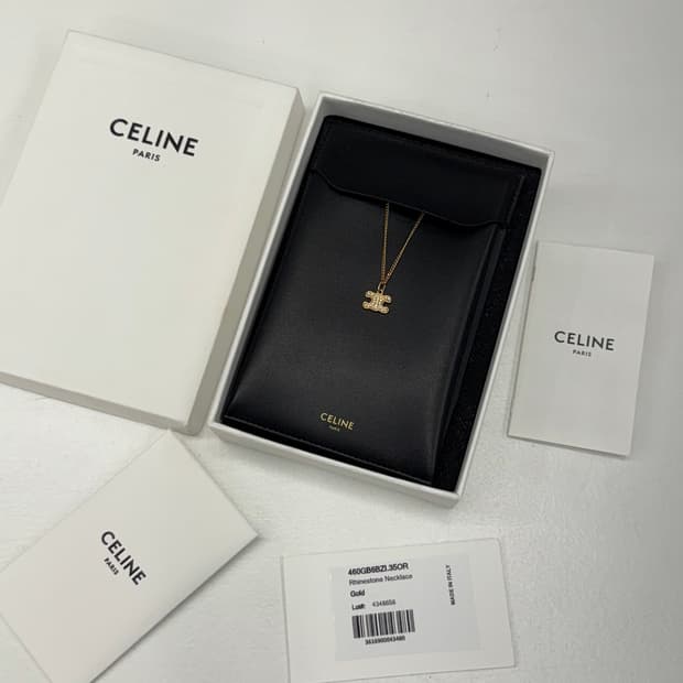 셀린느 트리옹프 라인스톤 목걸이