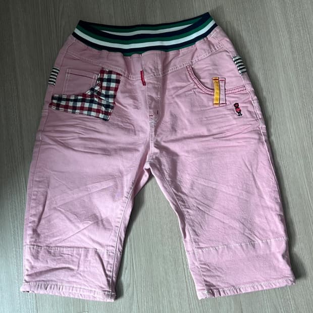 (새상품)빈티지 아동복&주니어 핑크 7부 바지