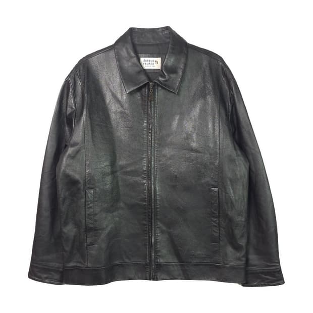 ARNOLD PALMER 빈티지 블랙 가죽 자켓 100