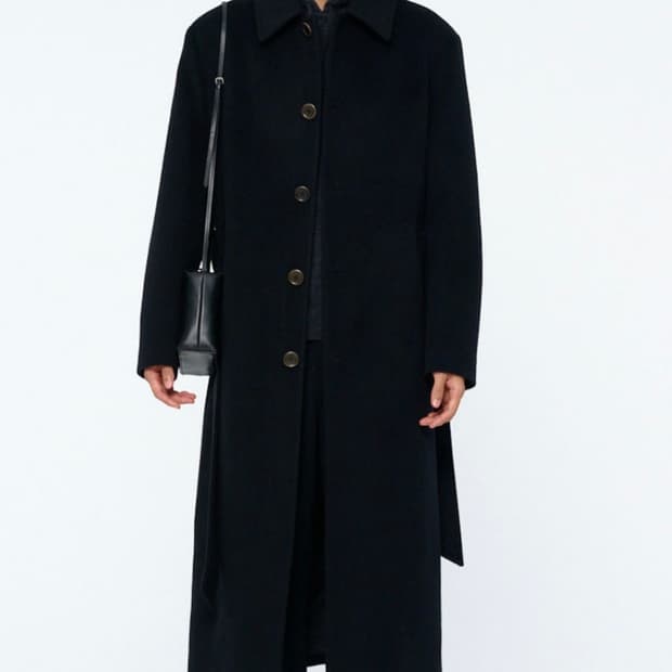 Amomento single breasted long coat M
