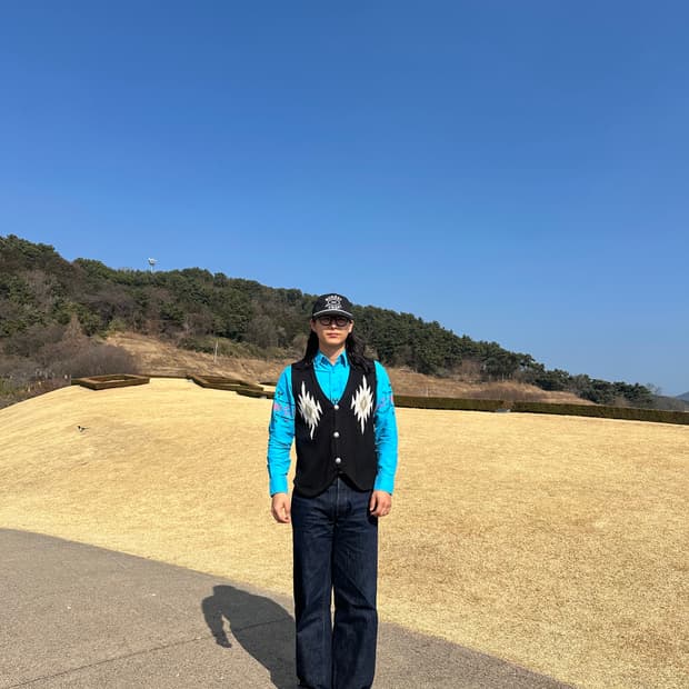 치마요 패턴 니트 베스트