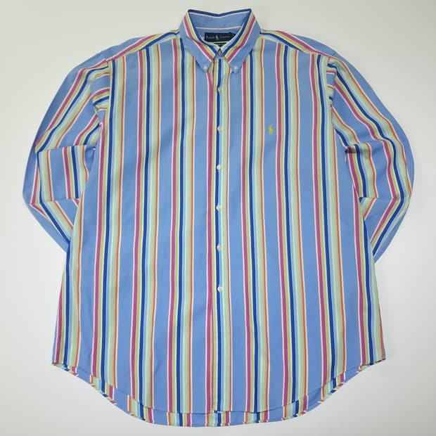 CL677 XL 폴로 90s 스트라이프 멀티컬러 버튼다운 셔츠 남방