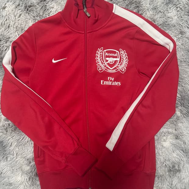 나이키 아스날 125주년 레드 축구 져지 트랙탑