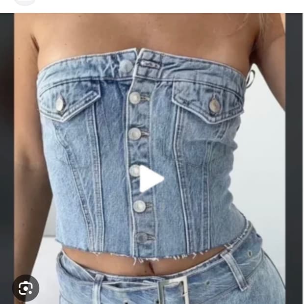 zara 자라 코르셋 크롭탑