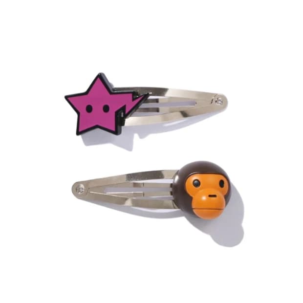 베이프 정품 베이비 마일로 헤어 클립 셋트 머리핀