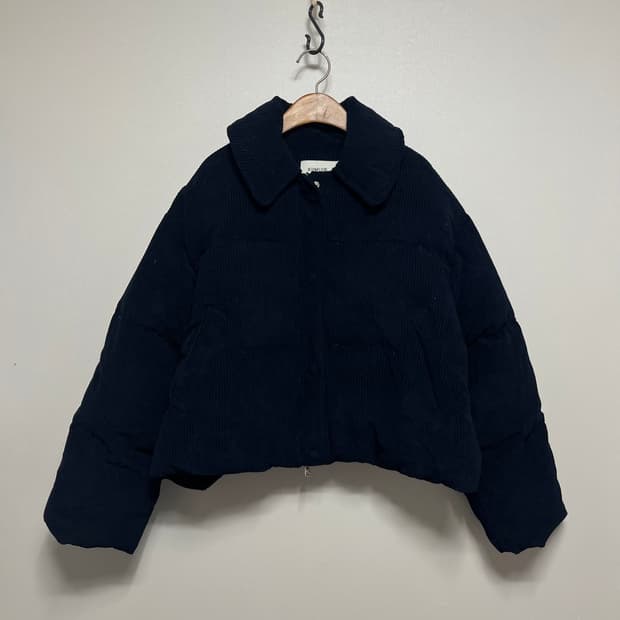 키뮤어 코튜로이 패딩 진네이비 m