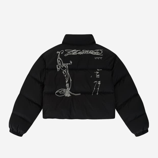 카시코 Embroidered Crop Padding Black