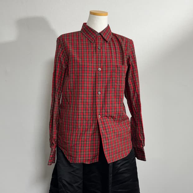 25ss 꼼데가르송 걸 타탄체크 셔츠 s