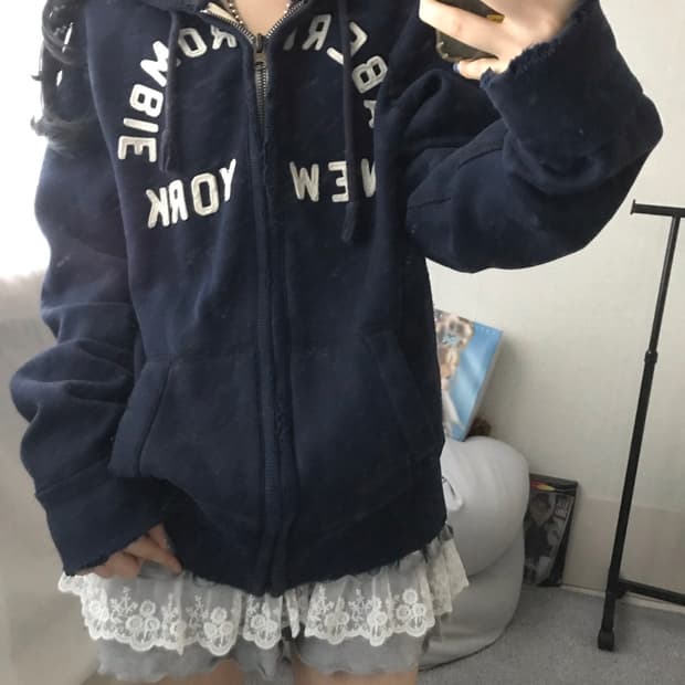 아베크롬비 네이비 후드집업