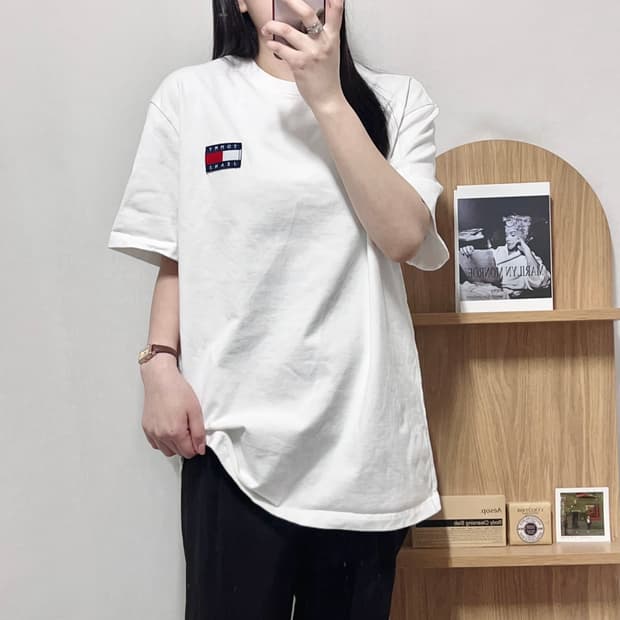 [정품] 타미 화이트 패치로고 반팔티 [ XL ]