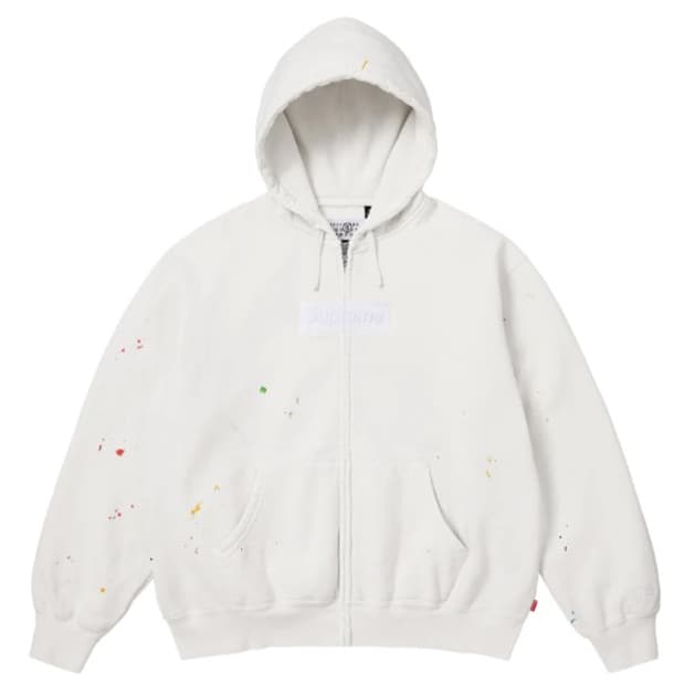 슈프림 X 메종 마르지엘라 박스로고 집업 후드 스웻셔츠 26SS