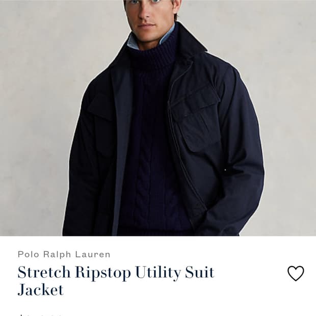 폴로 랄프로렌  포르투갈산 정글 퍼티그  ​유틸리티 자켓  네이비