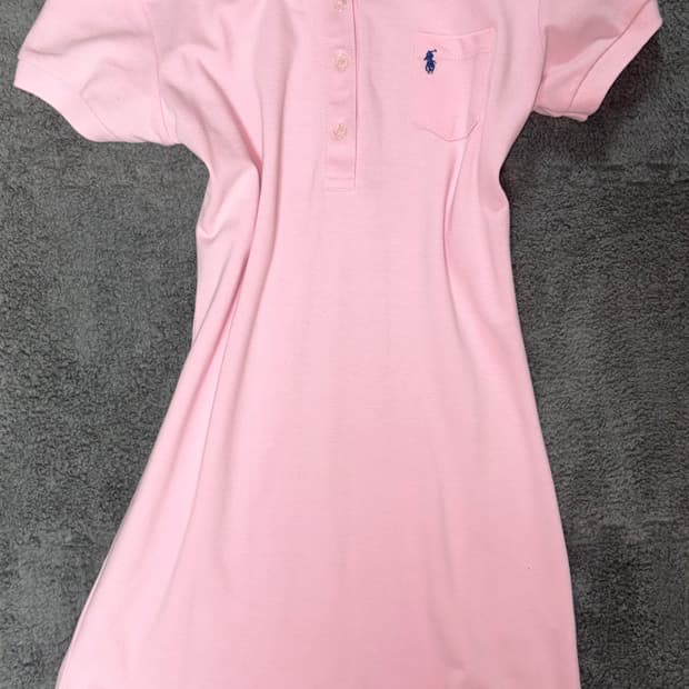 폴로 POLO 연핑크 카라 원피스