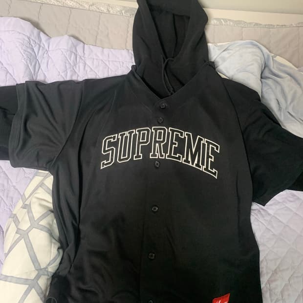 슈프림 x 시카고 화이트 삭스 xxl 후드티