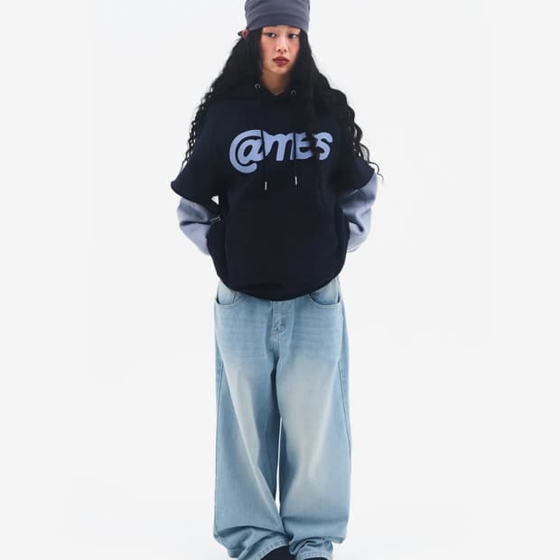 아메스 월드와이드 OVERFIT STITCH DENIM PANTS