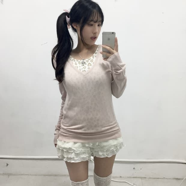 [COLZA] 코디셋 ! 로맨틱갸루 핑크 레오파드 코디셋