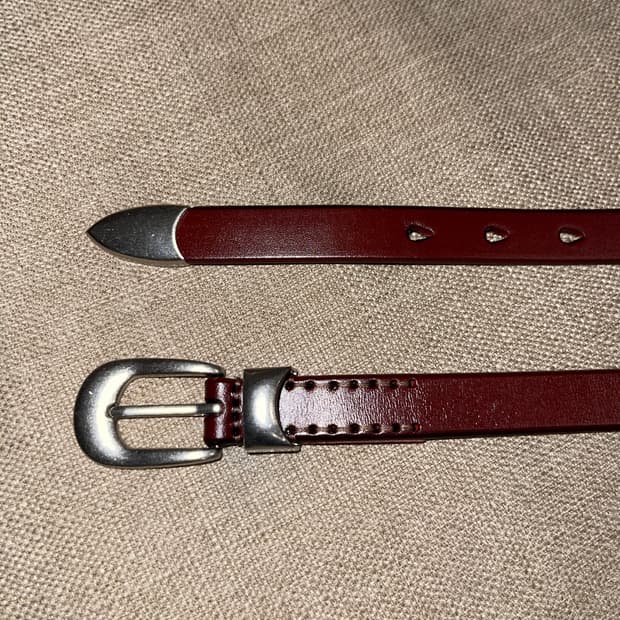 러스틱 슬림 소가죽벨트