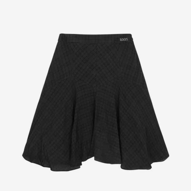 애즈온 체크 스커트