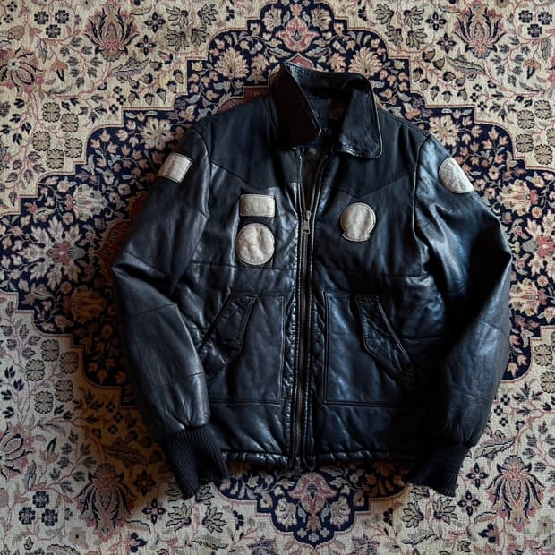 조르지오 브라토 A-2 플라이트 레더 자켓 100