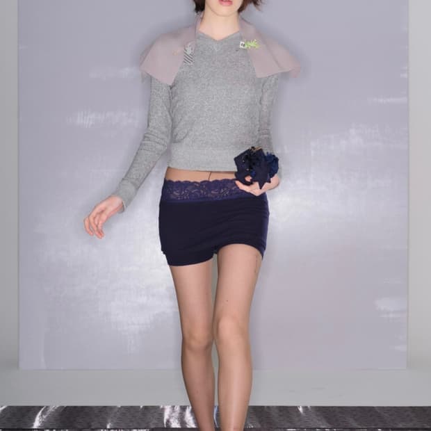 키야기 chiyagi baby lace skirt blue lace