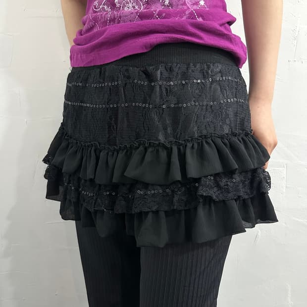 layered mini skirt