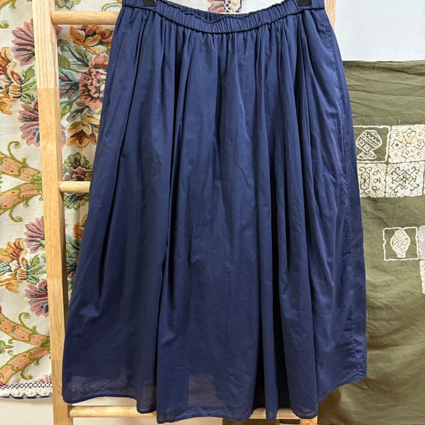 일본 유니클로 네이비 롱스커트