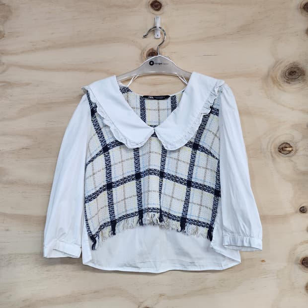 1124) 자라 ZARA 크롭 블라우스