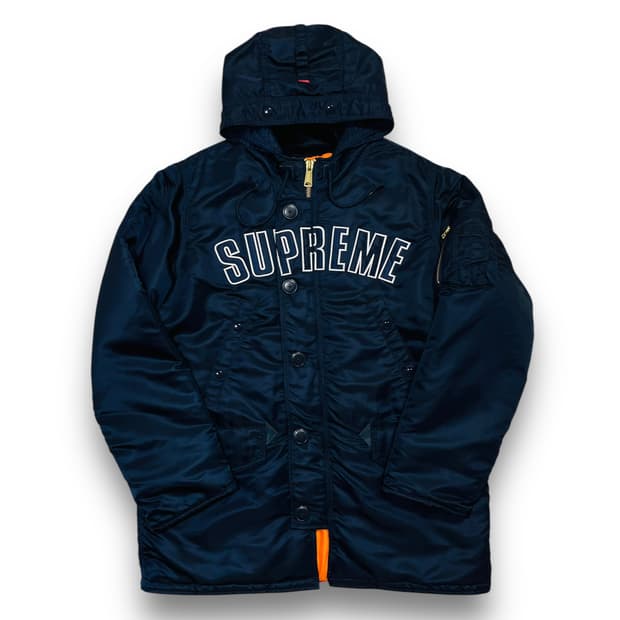 슈프림 ARC 로고 N-3B 네이비 후디 민트급 카파