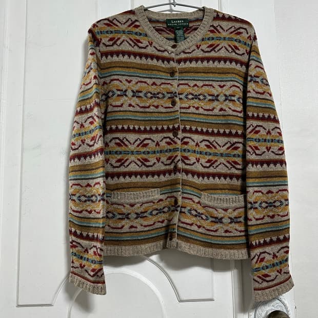 로렌 랄프로렌 페어아일 니트 가디건