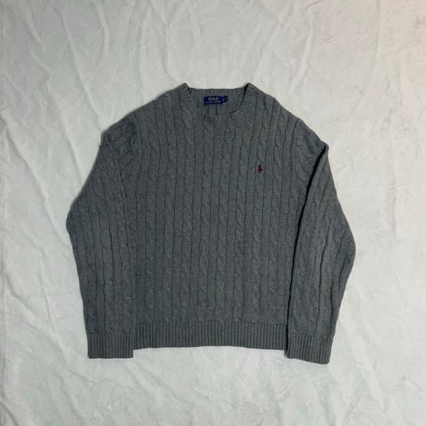 폴로 케이블니트 
