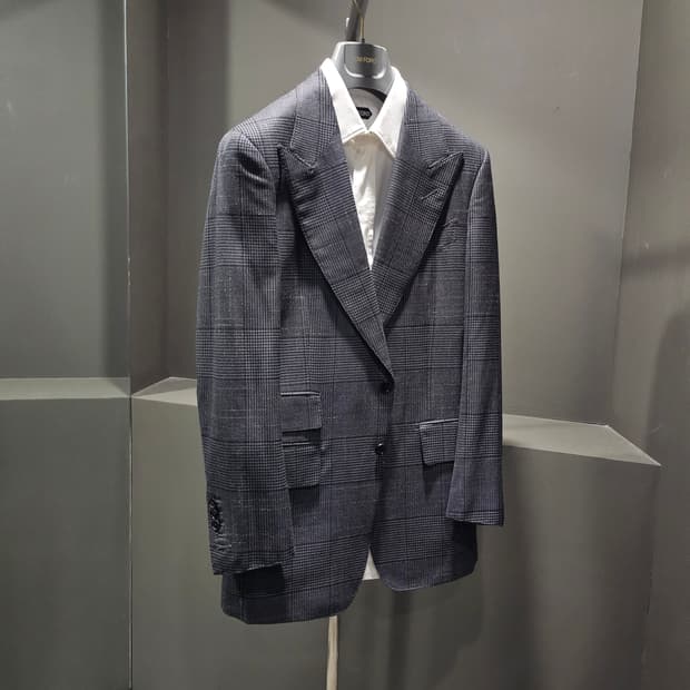 톰포드 그레이 프린스 오브 웨일스 체크 쉘튼 수트 셋업