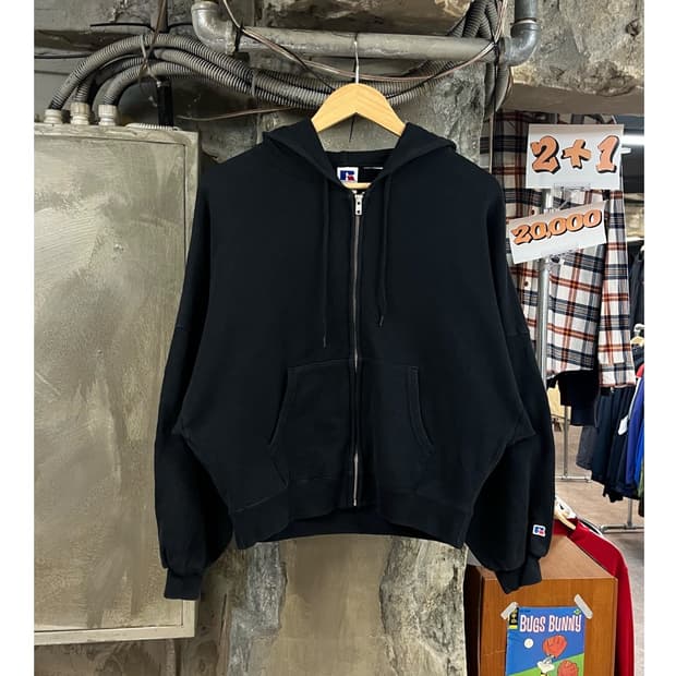 러셀 USA 후드집업 블랙 M #csz3424