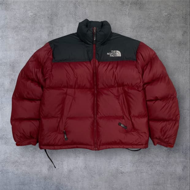 노스페이스 레드 컬러 700 눕시 구스다운 패딩