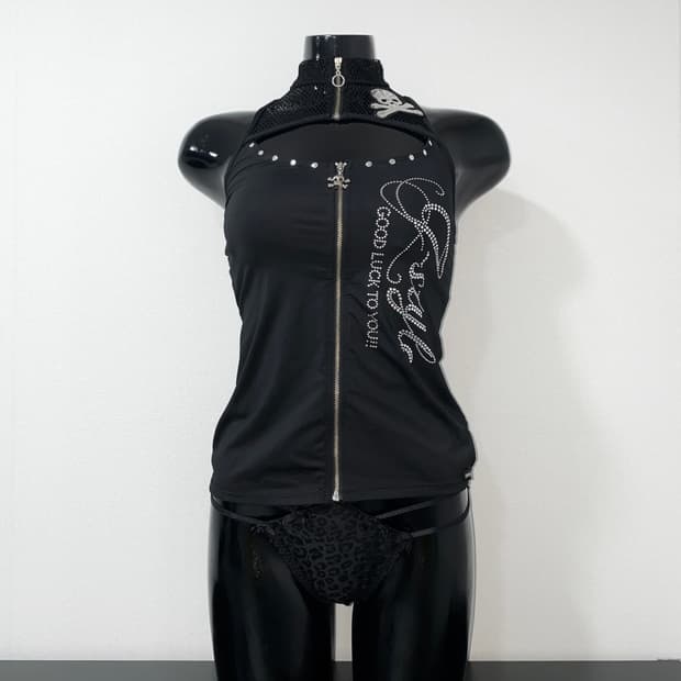 Skull Mesh Halter top