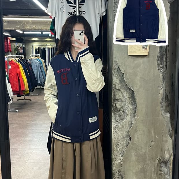 엠엘비 보스턴 바시티 자켓 네이비 100 #csz2252